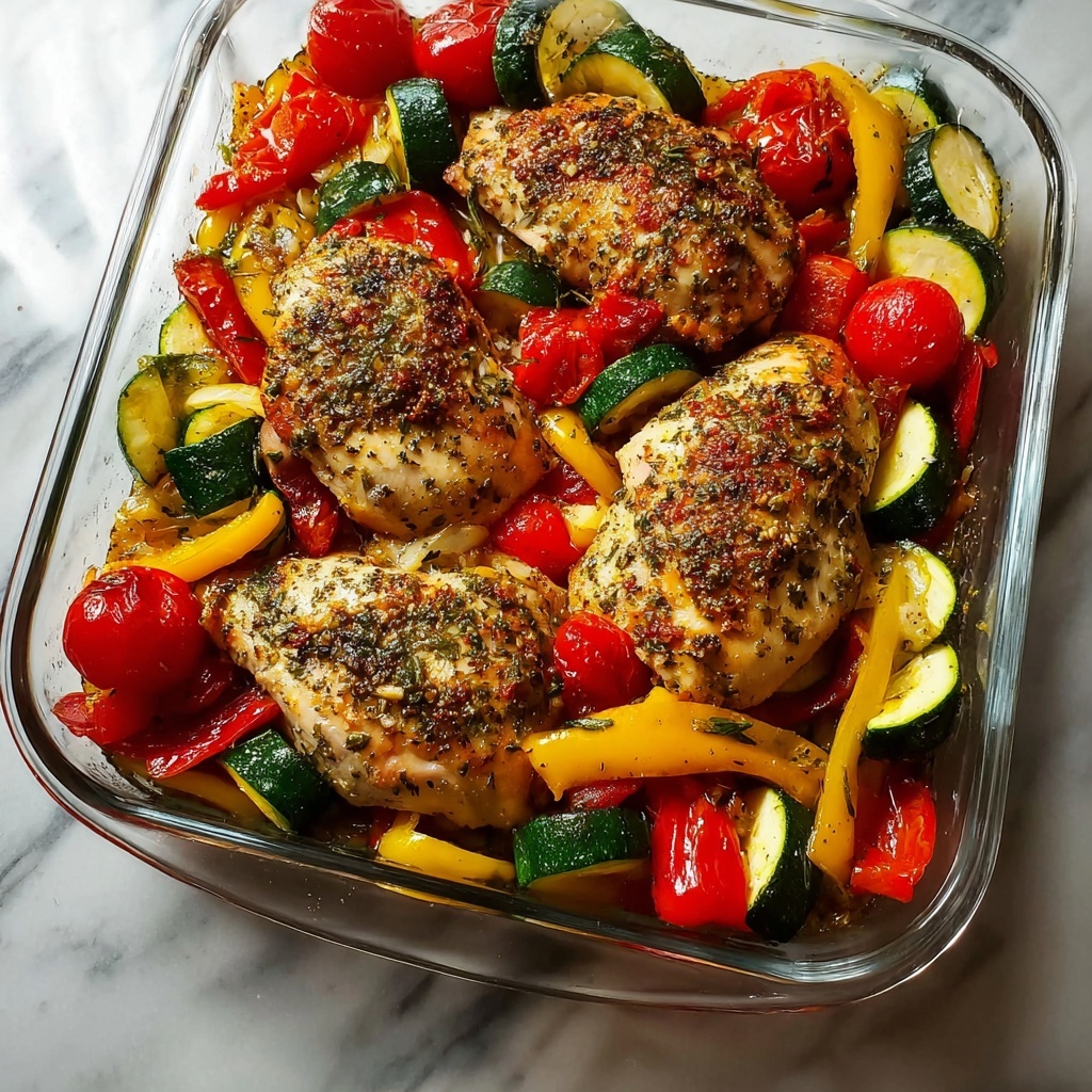 Colorful Grilled Chicken with Roasted Vegetables Recipe - Recipe Image