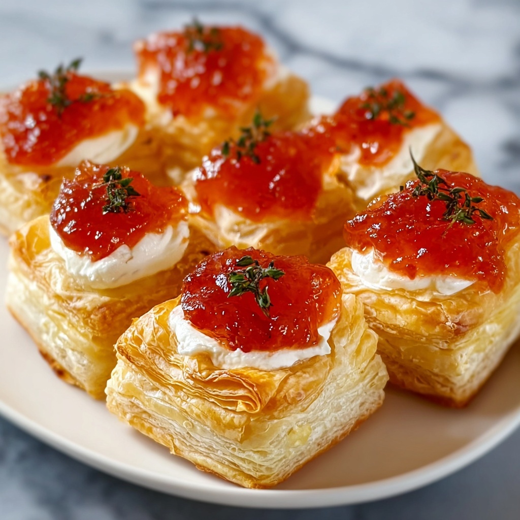 Delicious Pepper Jelly and Cream Cheese Bites Recipe - Recipe Image