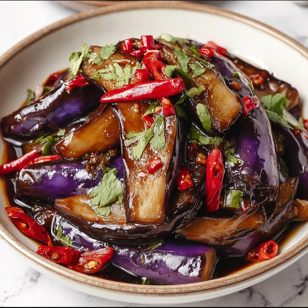 Homemade Chinese Spicy Garlic Eggplant Recipe - Recipe Image