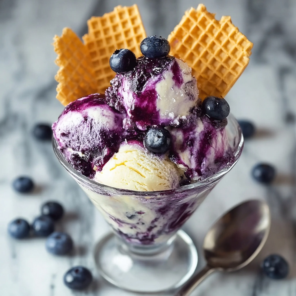 Homemade Blueberry Cheesecake Ice Cream Recipe - Recipe Image