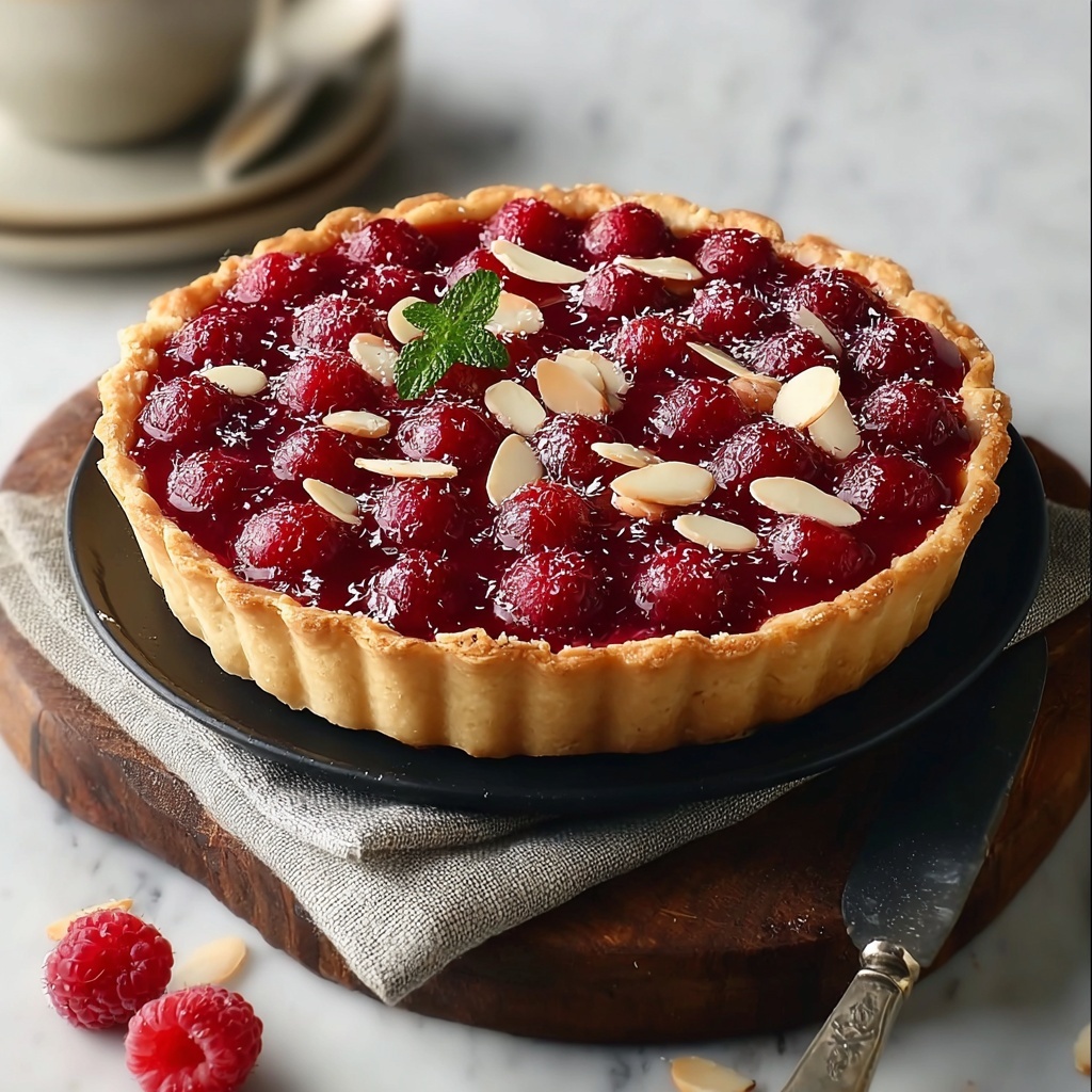 Cherry, Raspberry and Almond Tart Bliss Recipe - Recipe Image