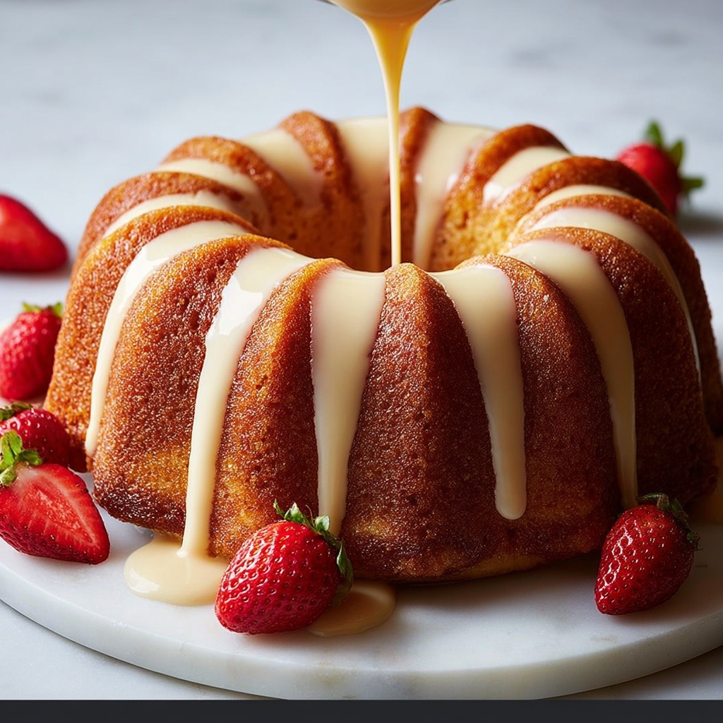 Easy Strawberry Pound Cake Recipe - Recipe Image