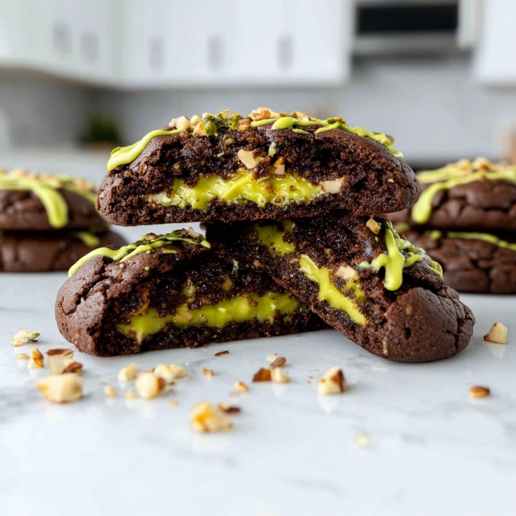 Chewy & Gooey Pistachio Chocolate Chip Cookies Recipe - Recipe Image