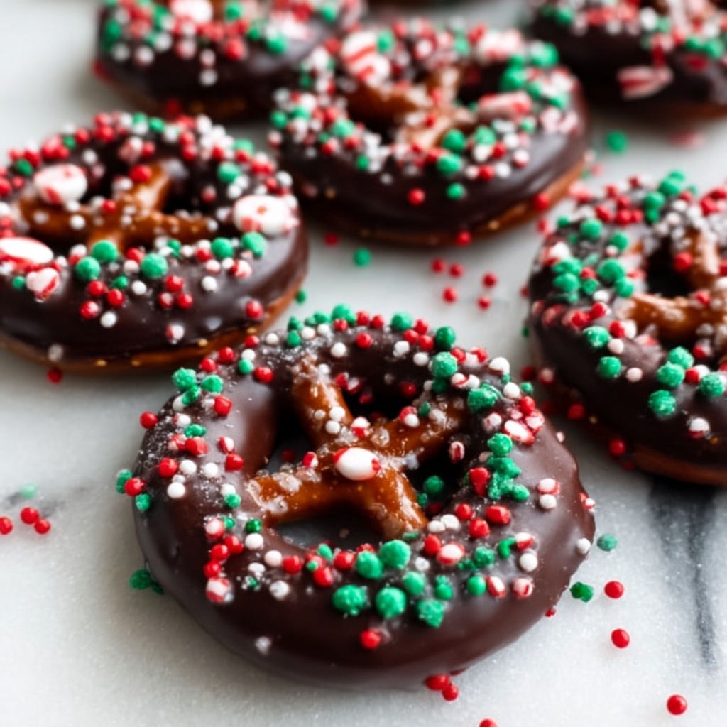 Chocolate-Covered Pretzels – Christmas Style for Festive Joy Recipe - Recipe Image