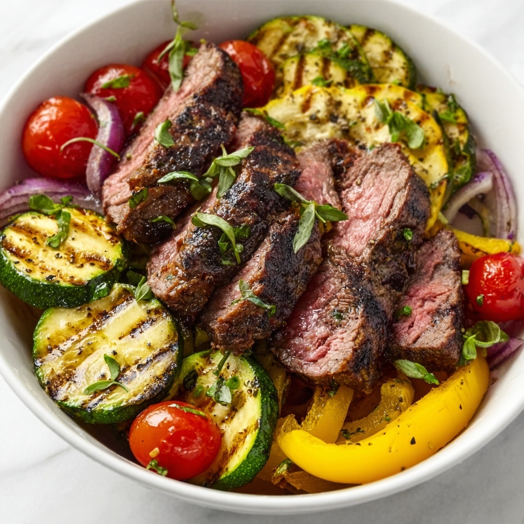 Sizzling Steak with Roasted Veggies Recipe - Recipe Image