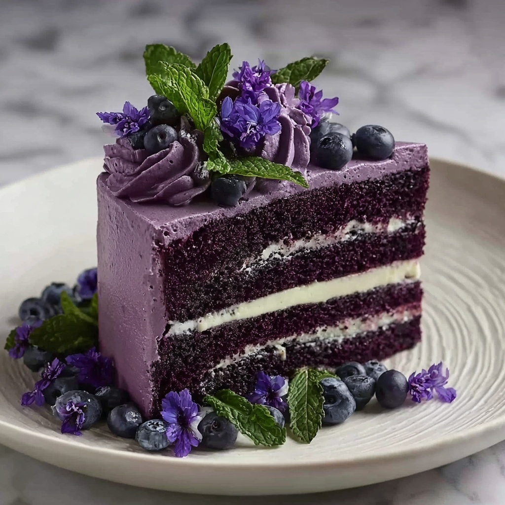 Purple Velvet Cake with Cream Cheese Frosting Recipe - Recipe Image
