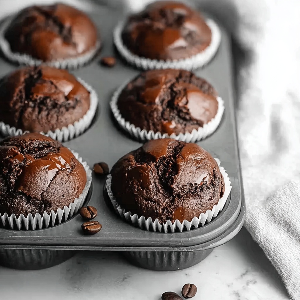 Decadent Double Chocolate Espresso Muffins Recipe - Recipe Image