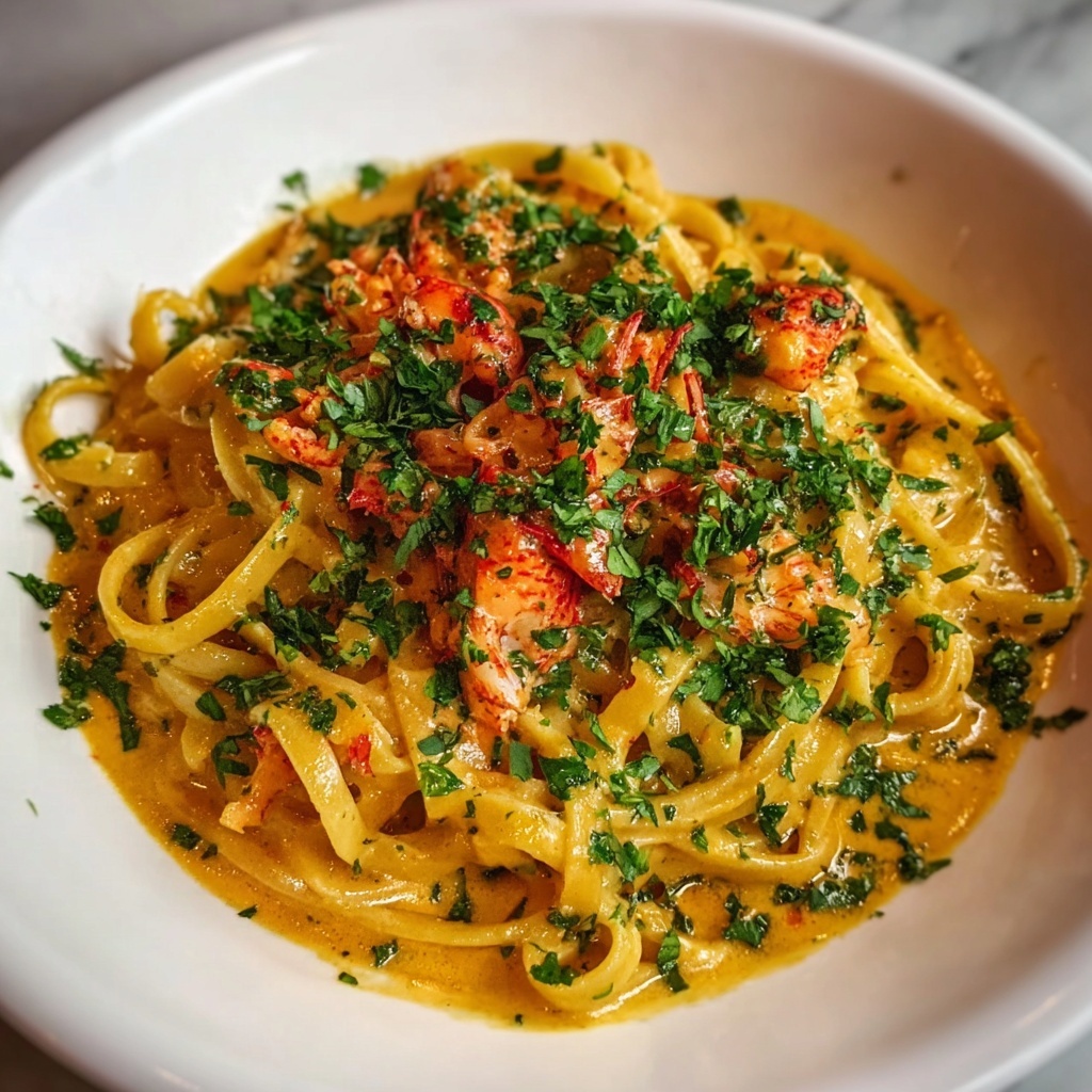 Creamy Lobster Curry Pasta Recipe - Recipe Image