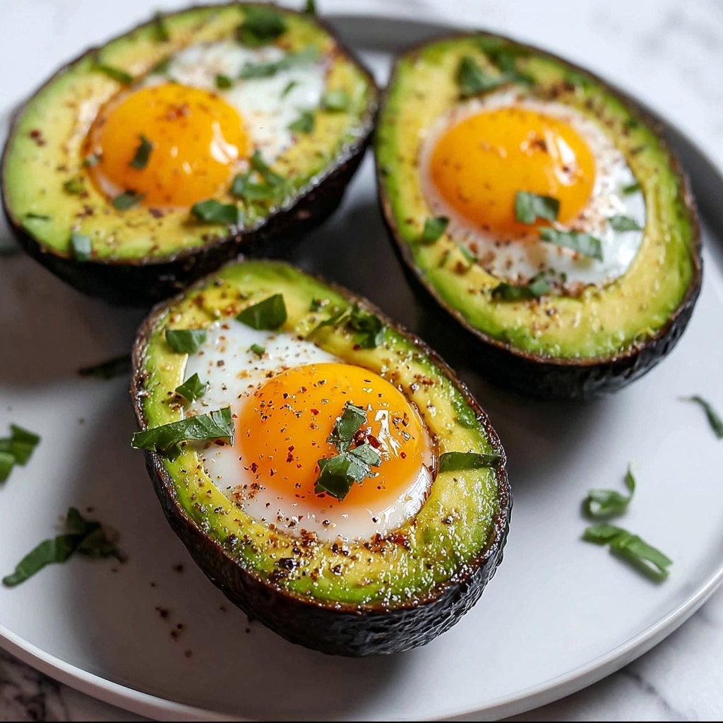 Keto Baked Egg Avocado Boats Recipe - Recipe Image