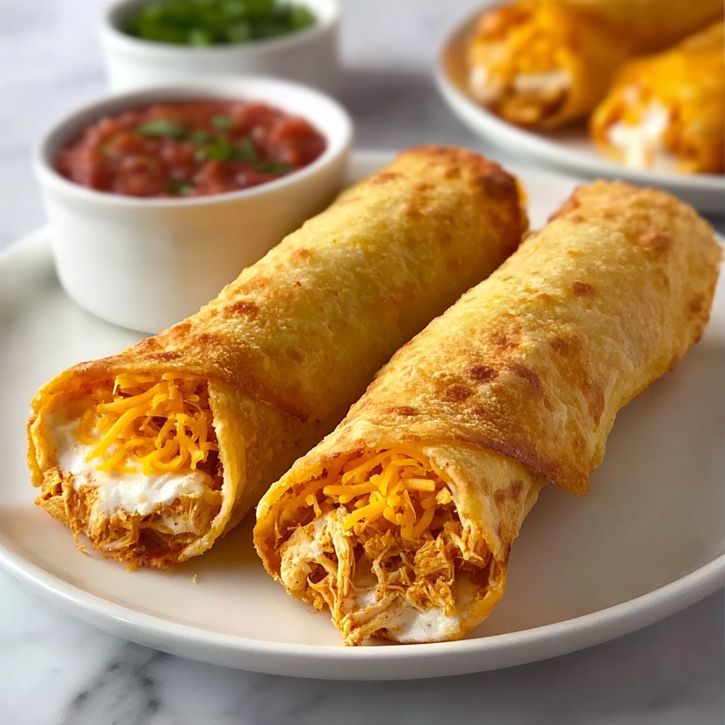 Cheesy Chicken Taquitos Recipe - Recipe Image