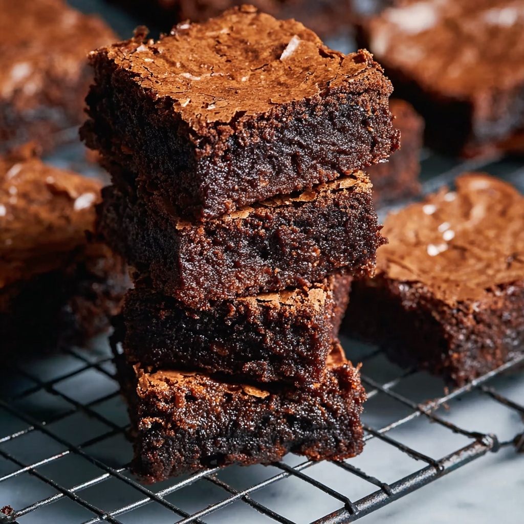 Rich and Decadent Easy Chocolate Brownies Recipe - Recipe Image