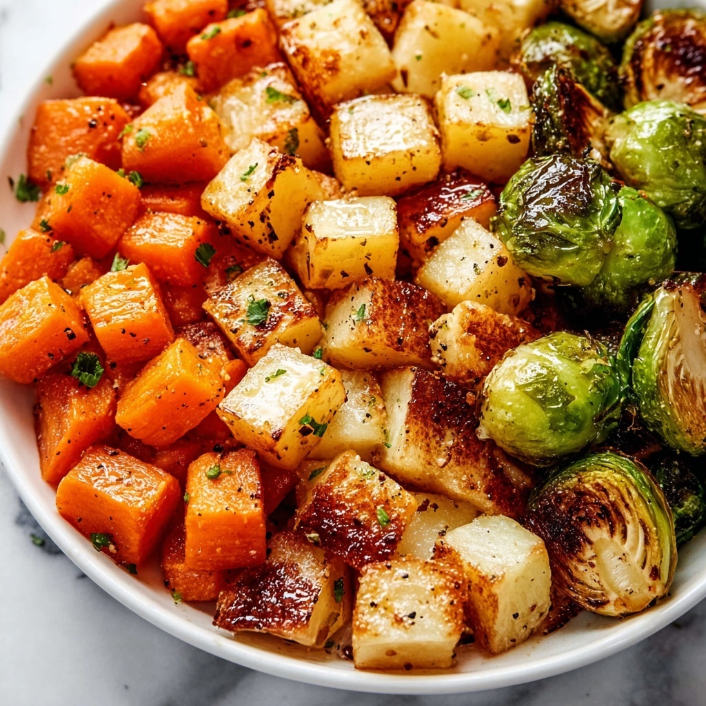 Maple Roasted Vegetables with Apples and Sweet Potatoes Recipe - Recipe Image