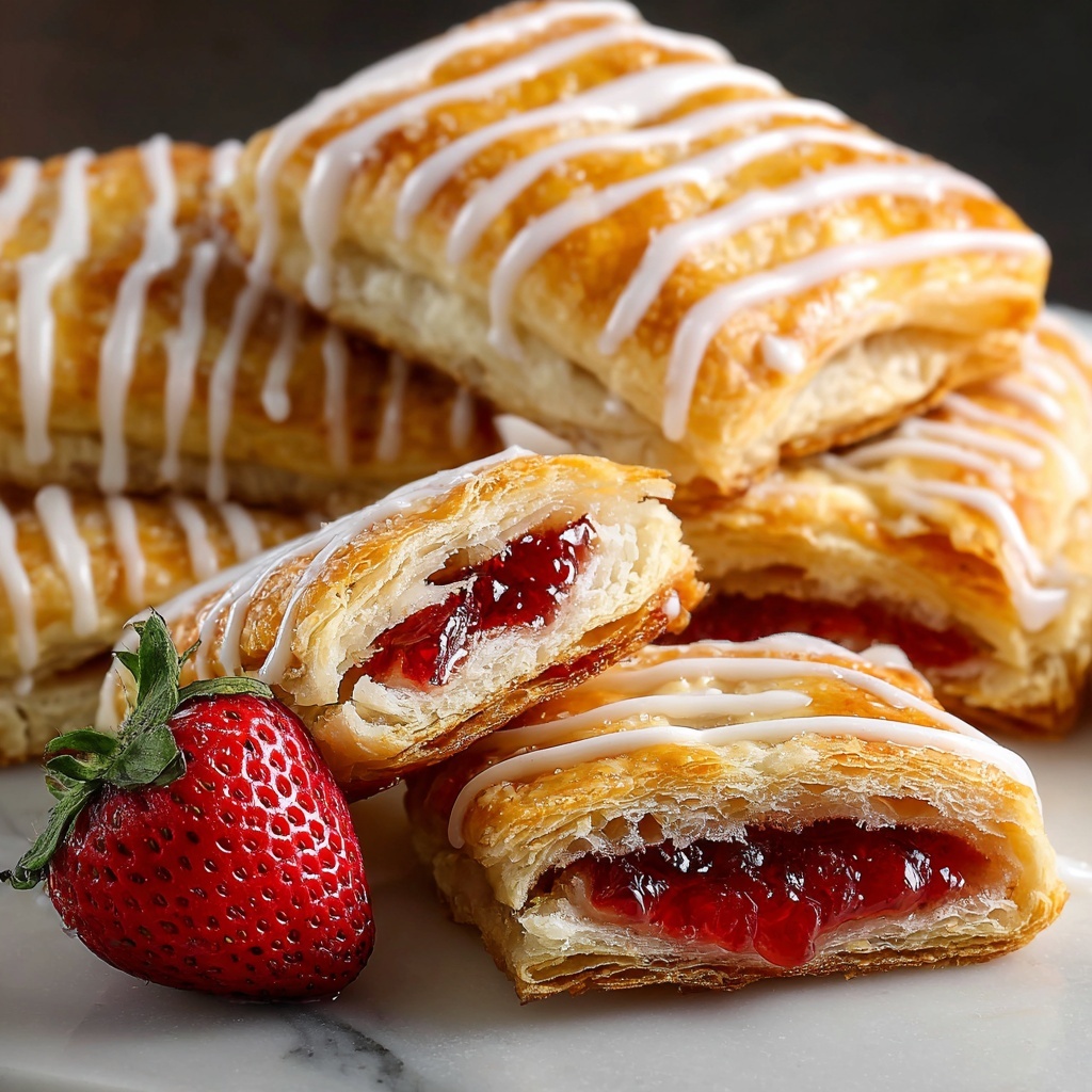 Easy Strawberry Toaster Strudels with Icing Recipe - Recipe Image