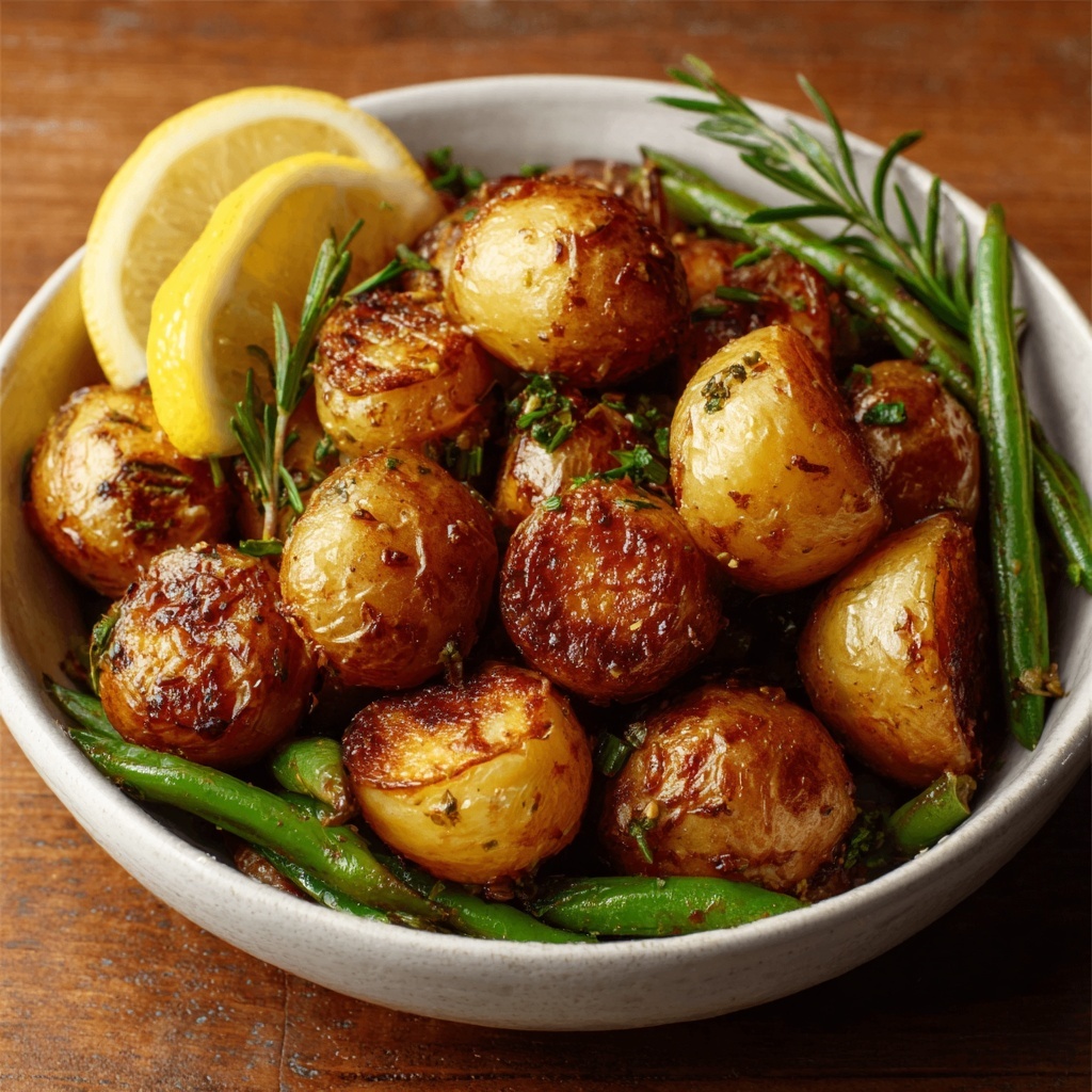 Lemon Rosemary Roasted Potatoes & Green Beans Recipe - Recipe Image