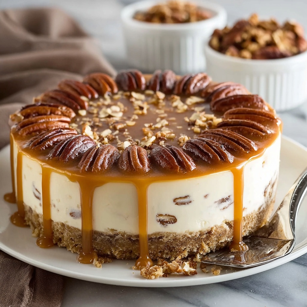 Butter Pecan Cheesecake Recipe - Recipe Image