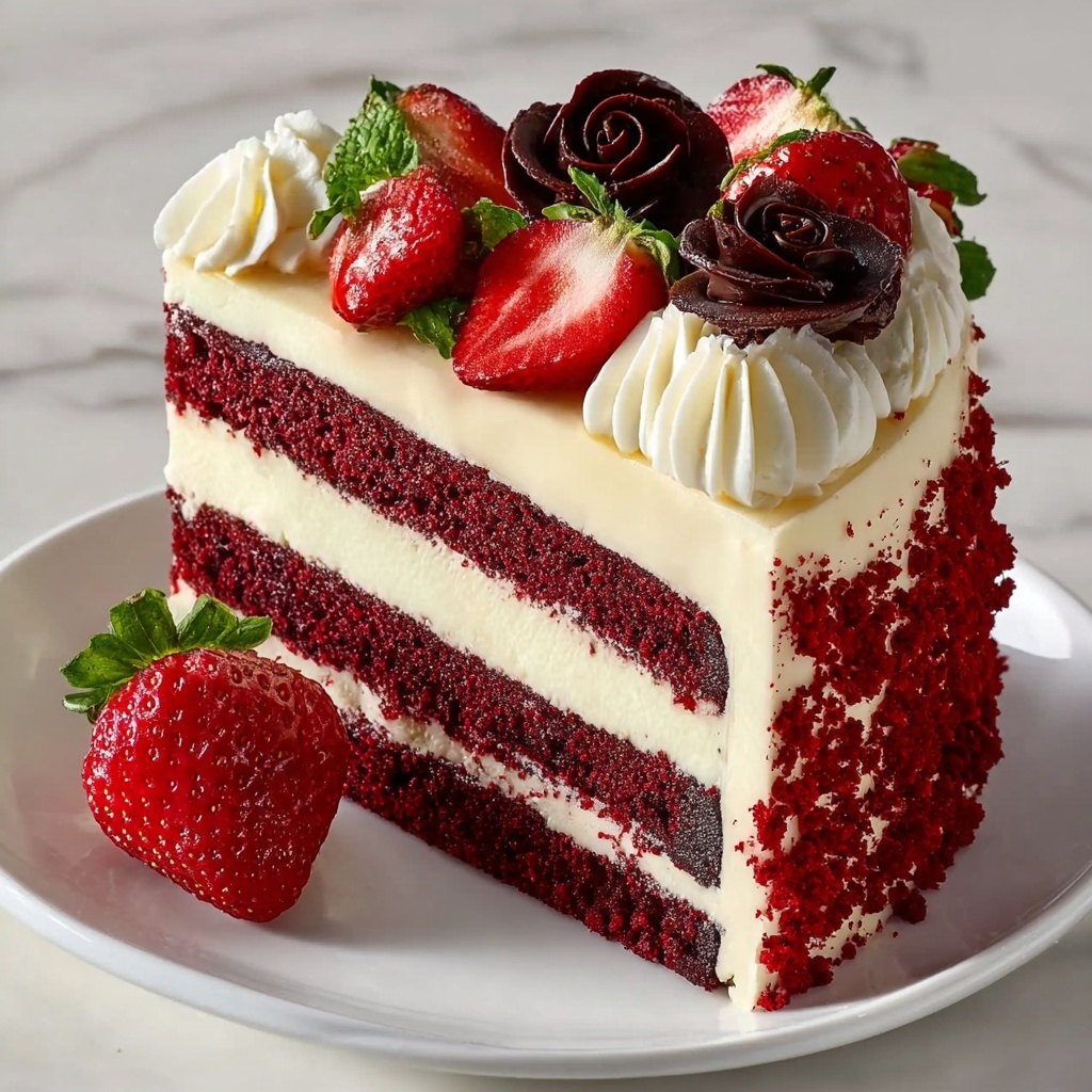 Red Velvet Strawberry Cheesecake Recipe - Recipe Image