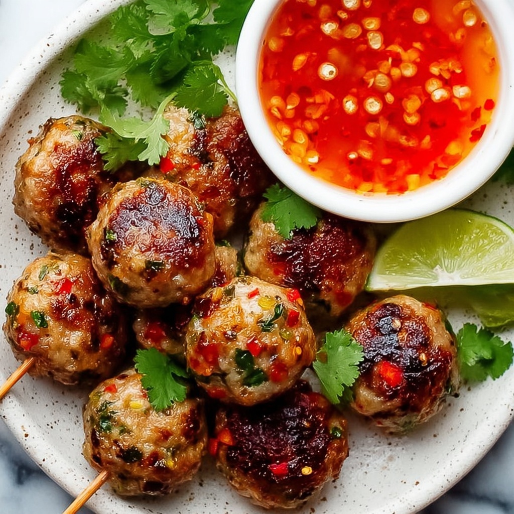 Spicy Baked Shrimp Balls with Sweet Chili Sauce Recipe - Recipe Image