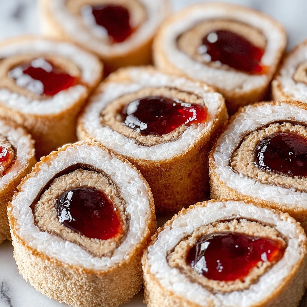 Peanut Butter and Jelly Sandwich Sushi Rolls Recipe - Recipe Image