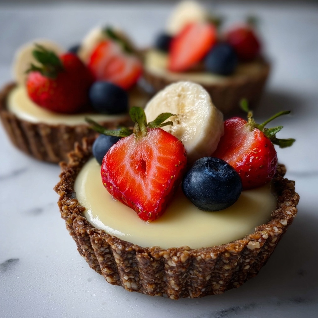 Vegan Gluten-Free Cheesecake Tarts with Fresh Fruit Recipe - Recipe Image