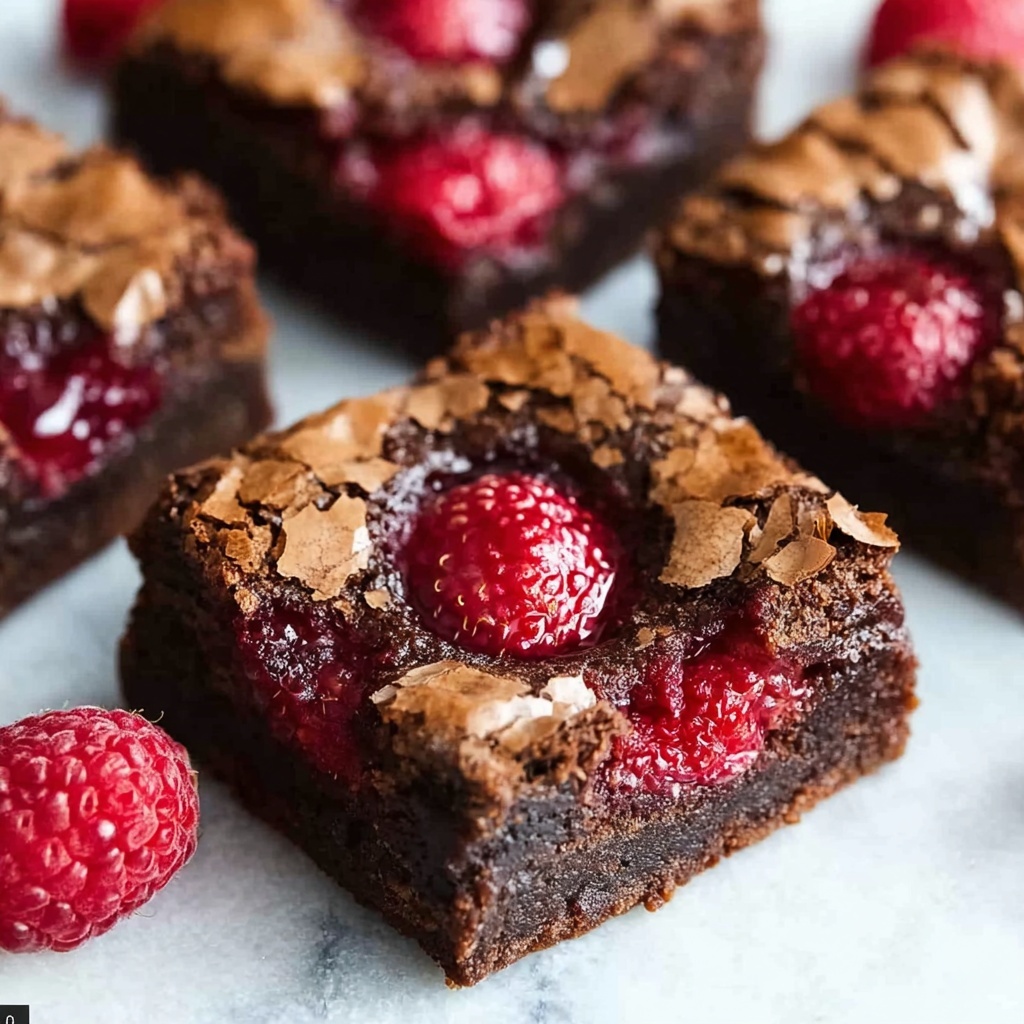 Fudgy Raspberry Swirl Brownies Recipe - Recipe Image