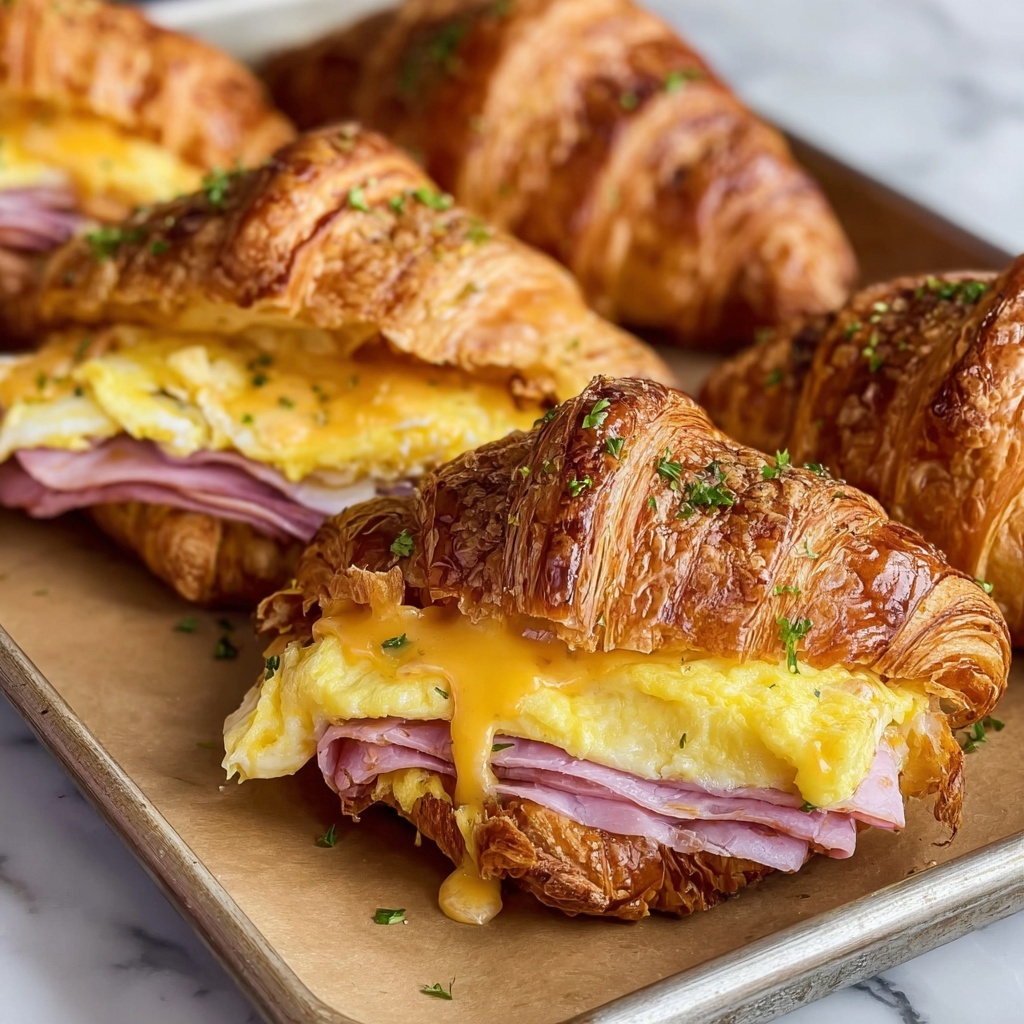 Garlic Herb Croissant Breakfast Bake Recipe - Recipe Image