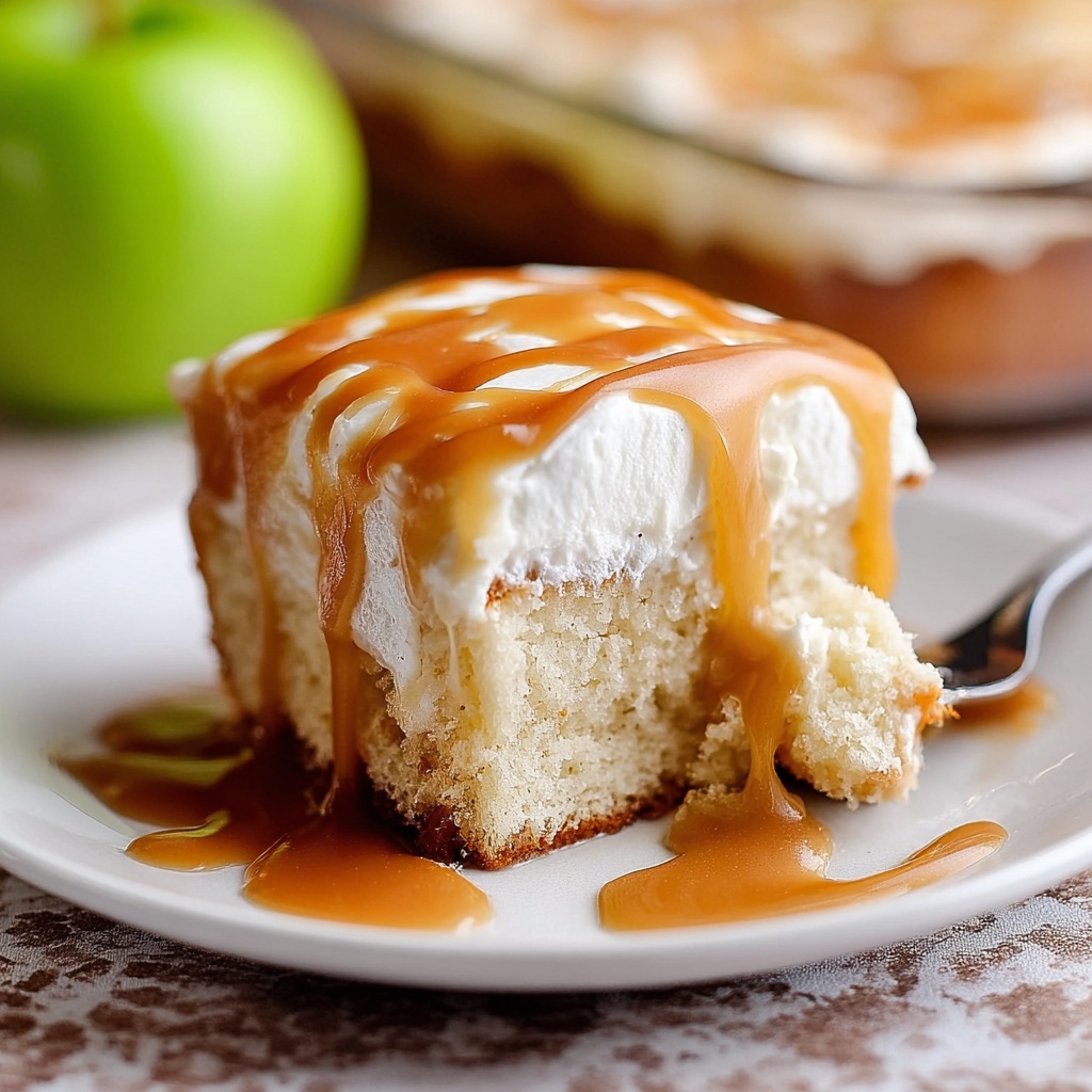Caramel Apple Poke Cake Recipe - Recipe Image