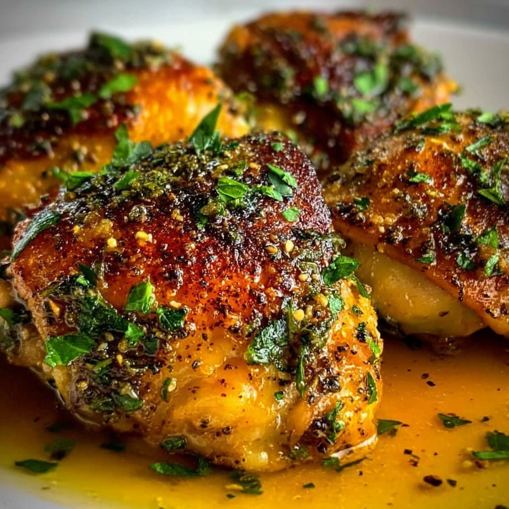 Crispy Oven-Baked Chicken Thighs with Herb and Spice Rub Recipe - Recipe Image