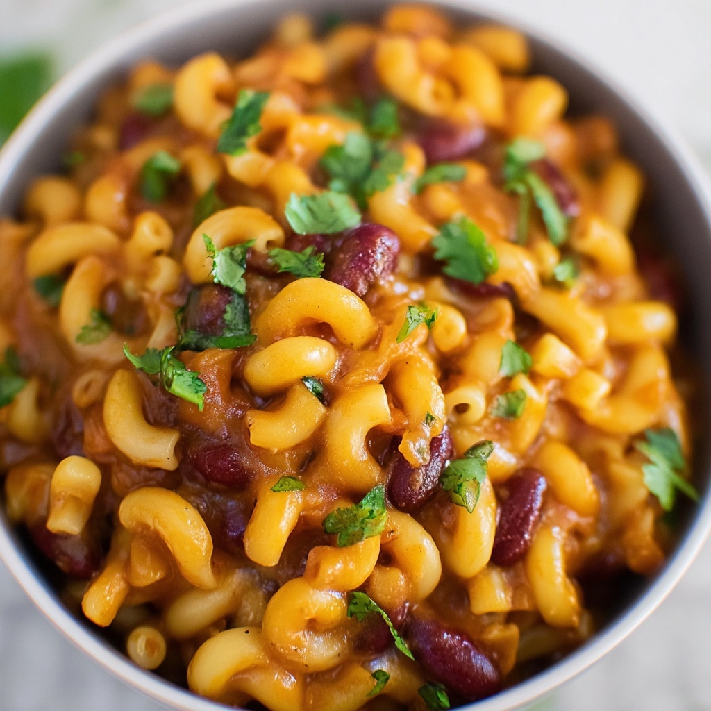 Slow Cooker Vegetarian Chili Mac Recipe - Recipe Image