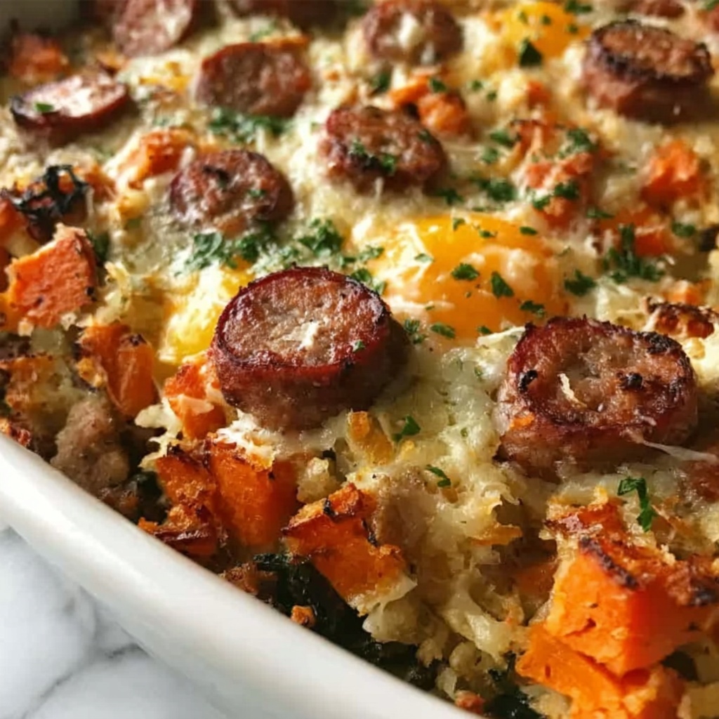 Sweet Potato Hashbrown Breakfast Casserole Recipe - Recipe Image