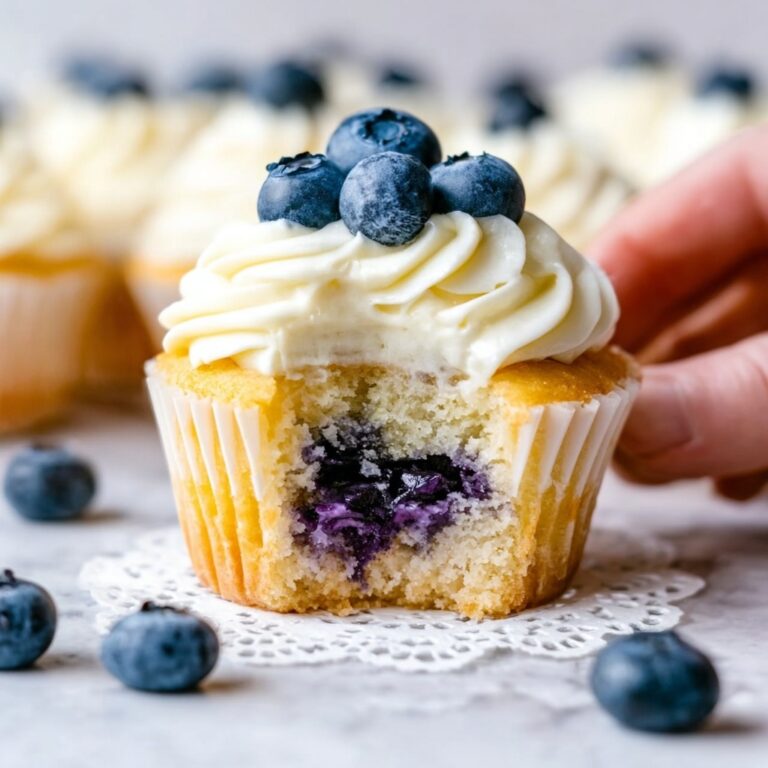 Lemon Blueberry Cupcakes with Cream Cheese Frosting Recipe