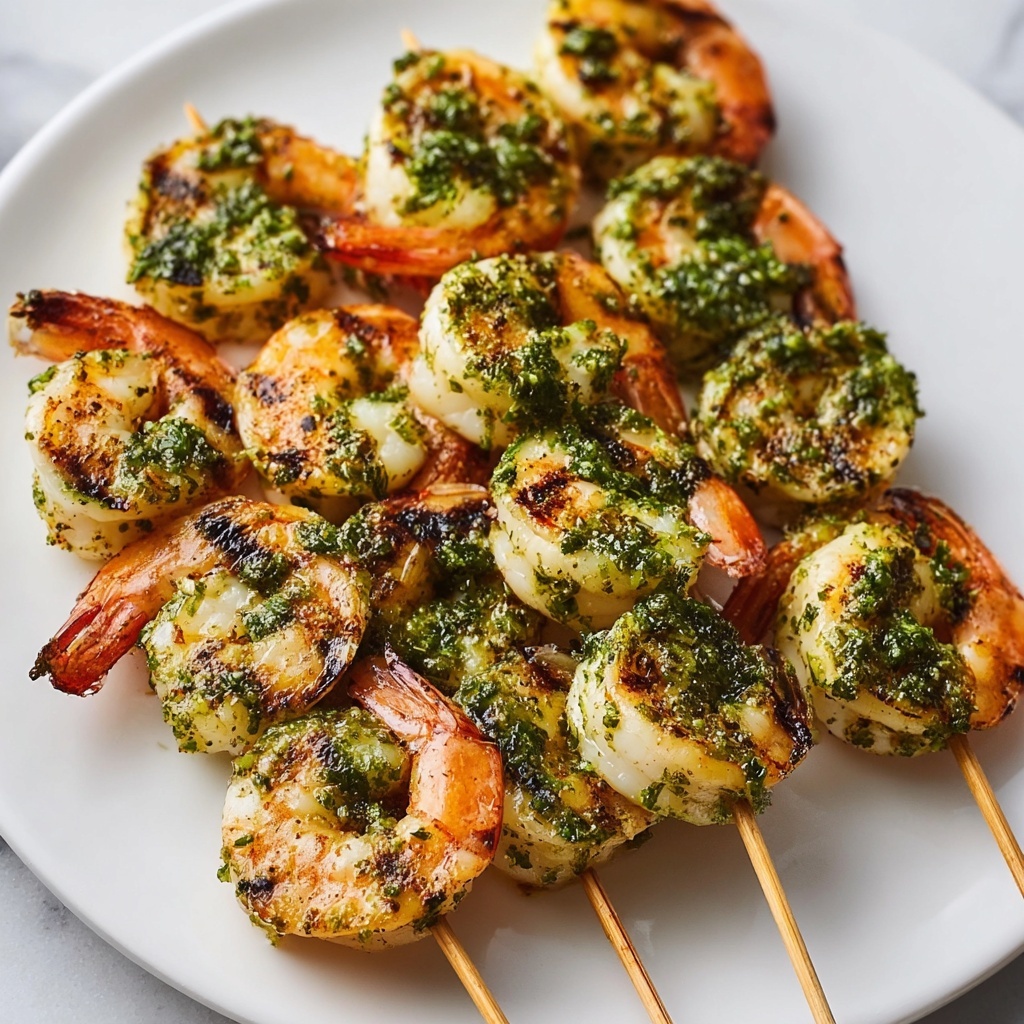 Savory Pesto Grilled Shrimp Recipe - Recipe Image