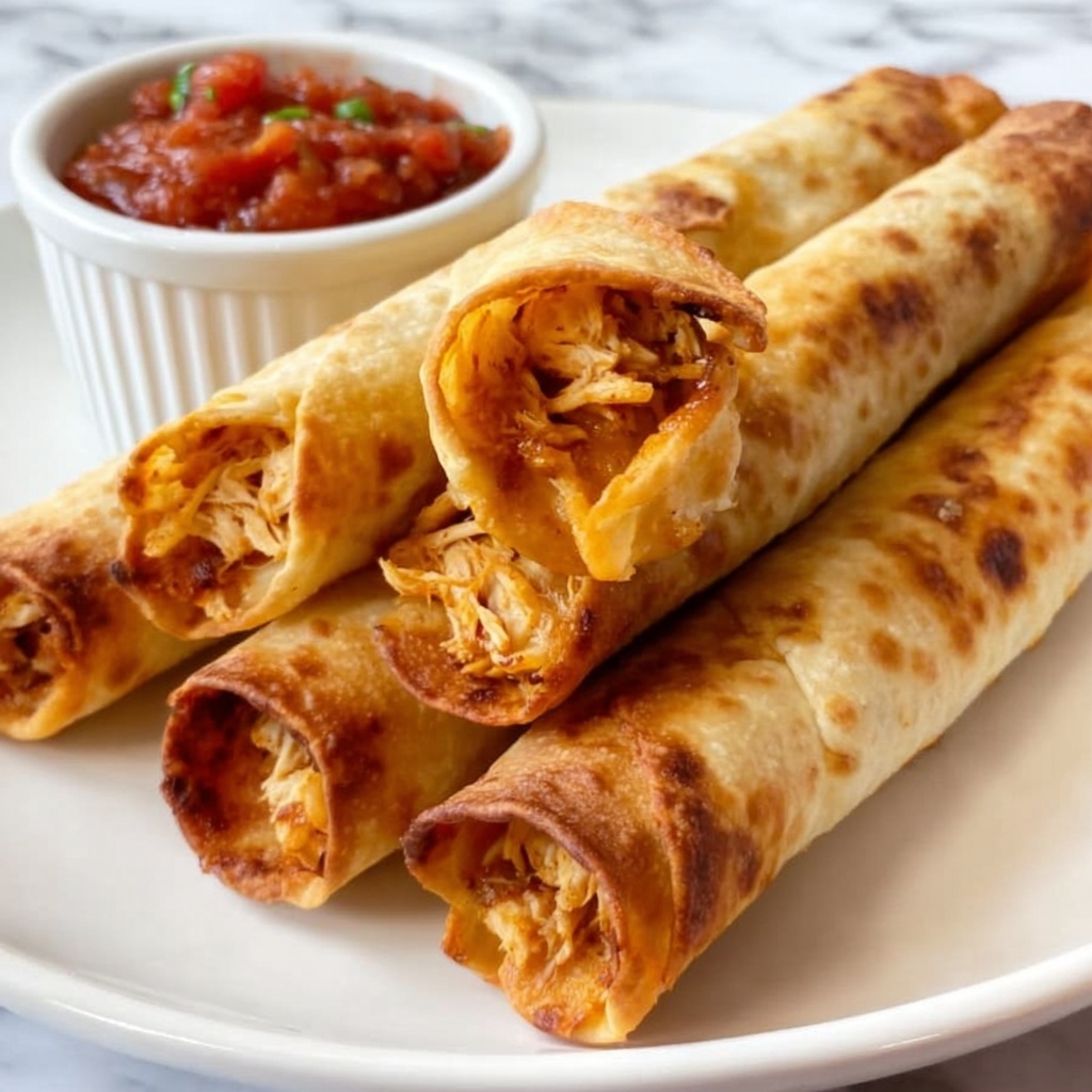 Crunchy Oven-Baked Chicken Taquitos: 5 Joyful Bites to Savor Recipe - Recipe Image