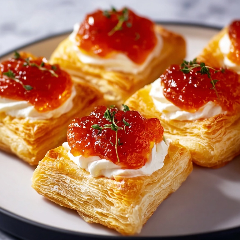 Delicious Pepper Jelly and Cream Cheese Bites Recipe - Recipe Image