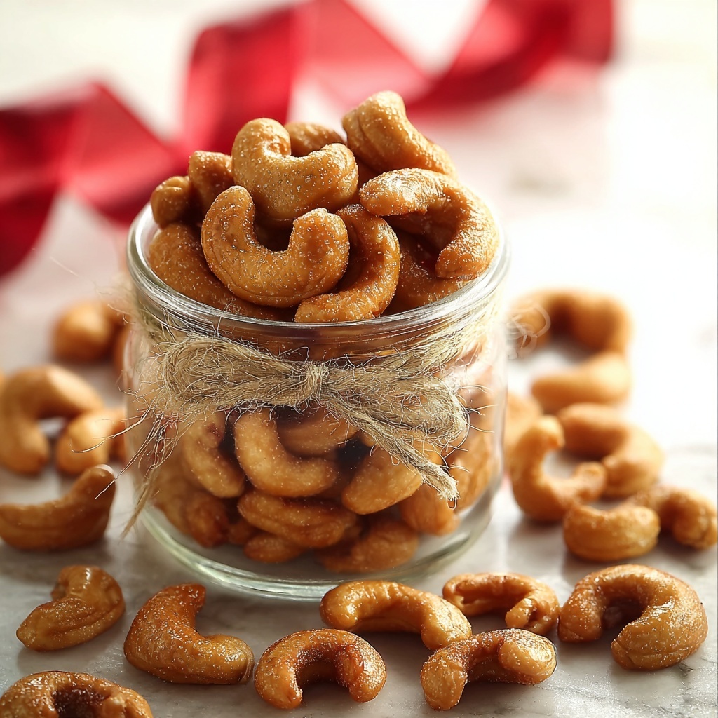 Sweet and Spicy Honey Roasted Cashews Recipe - Recipe Image