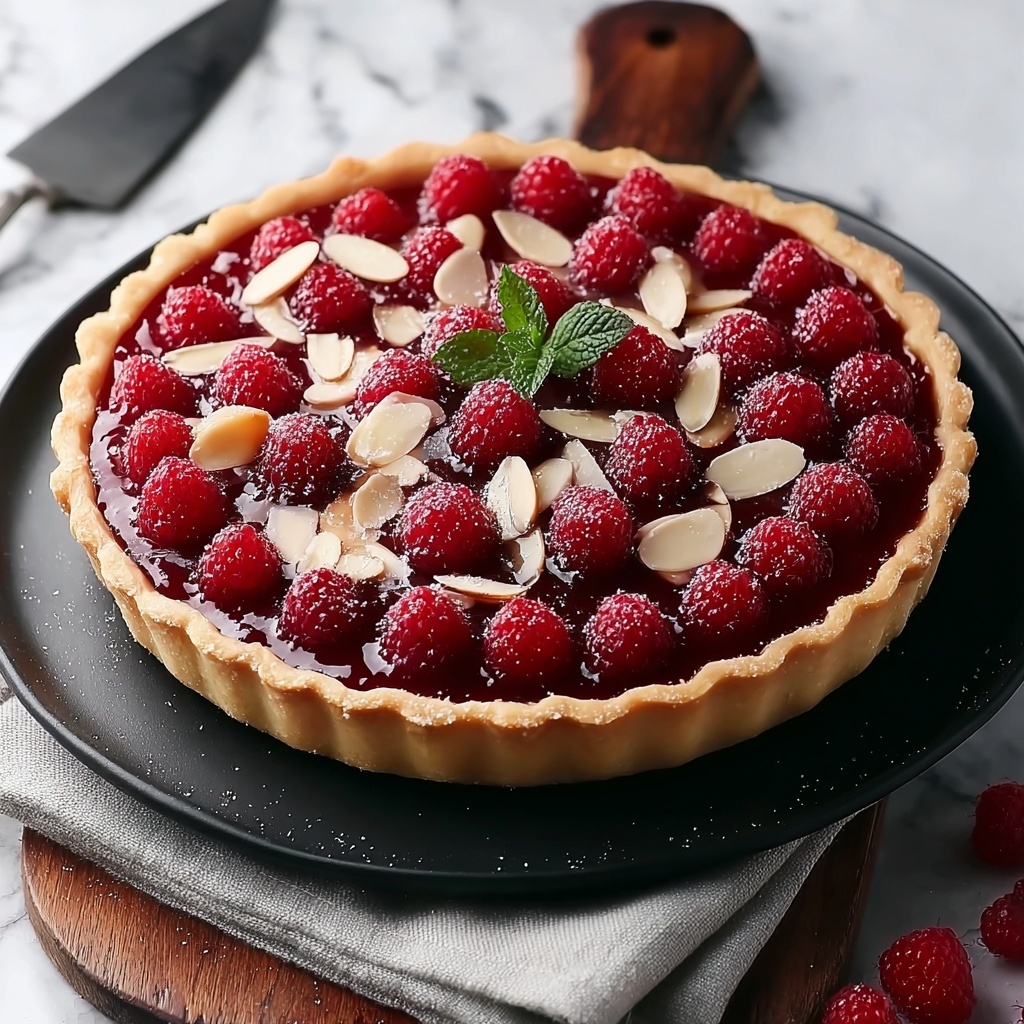 Cherry, Raspberry and Almond Tart Bliss Recipe - Recipe Image