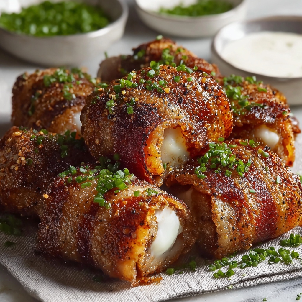 Air Fryer Armadillo Eggs with Jalapeños, Cheese, Bacon, and Honey BBQ Recipe - Recipe Image