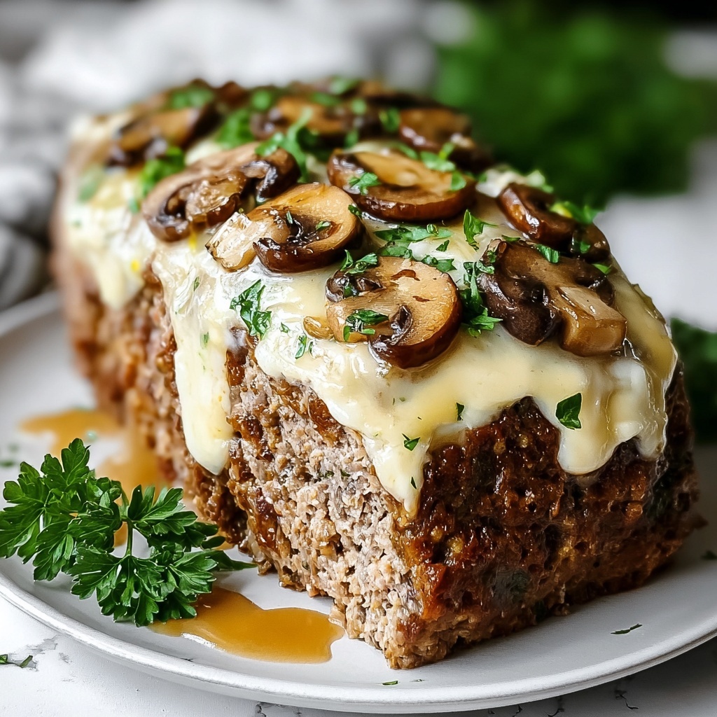Mushroom Swiss Cheese Meatloaf: Comfort Food Reinvented Recipe - Recipe Image