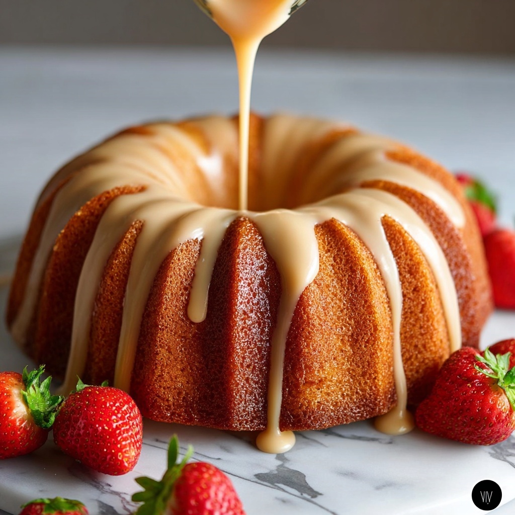 Easy Strawberry Pound Cake Recipe - Recipe Image