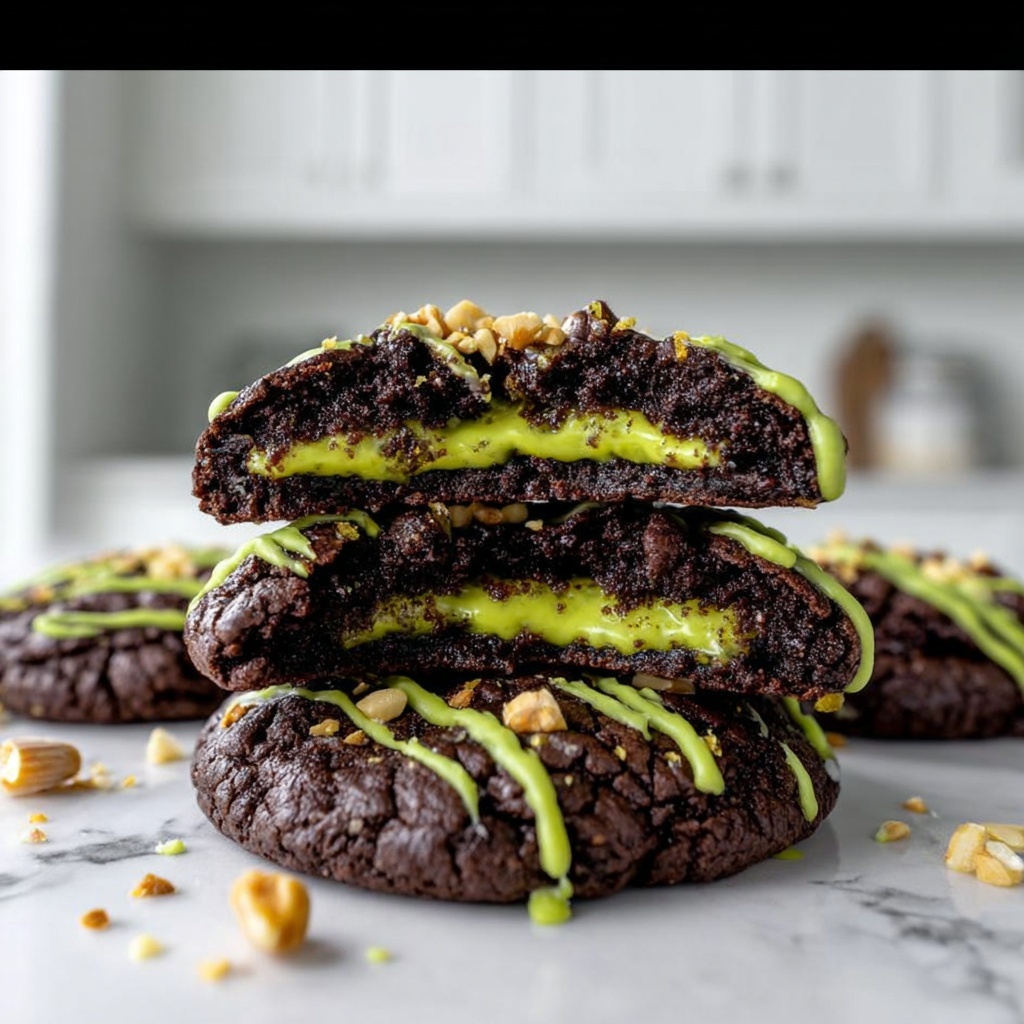 Chewy & Gooey Pistachio Chocolate Chip Cookies Recipe - Recipe Image