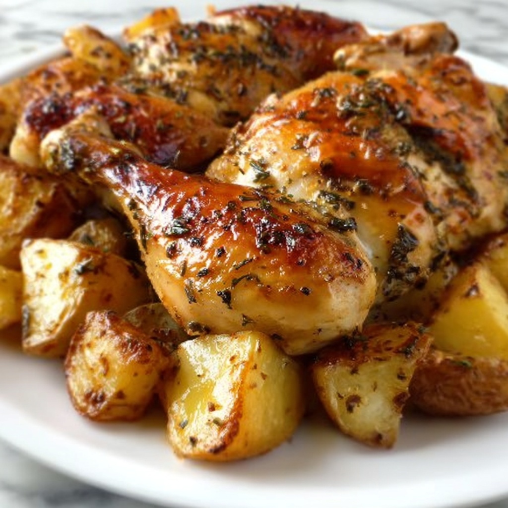 Lemon Herb Chicken & Potatoes: 5 Steps to Flavor Bliss Recipe - Recipe Image