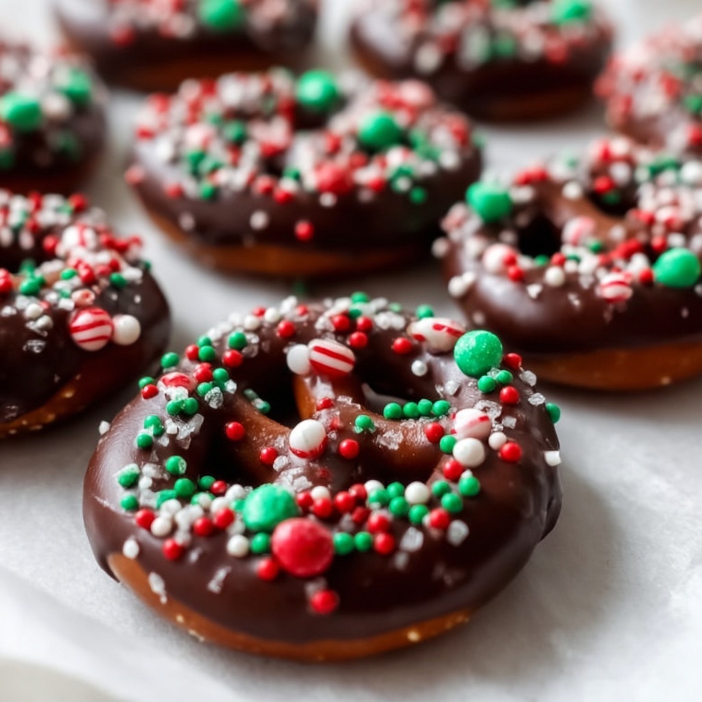 Chocolate-Covered Pretzels – Christmas Style for Festive Joy Recipe - Recipe Image