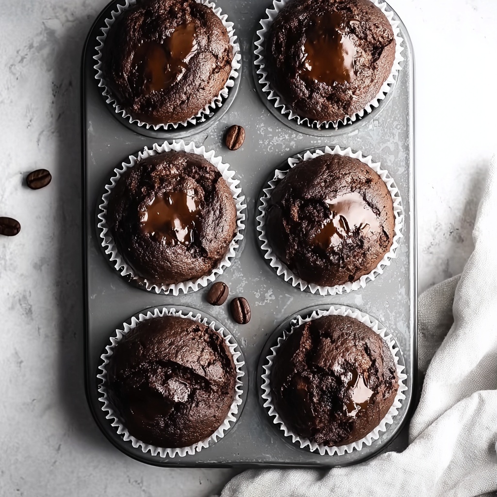 Decadent Double Chocolate Espresso Muffins Recipe - Recipe Image