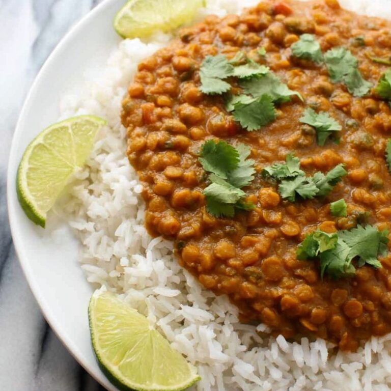 Creamy Red Lentil Dal with Coconut Milk and Spiced Aromatics Recipe