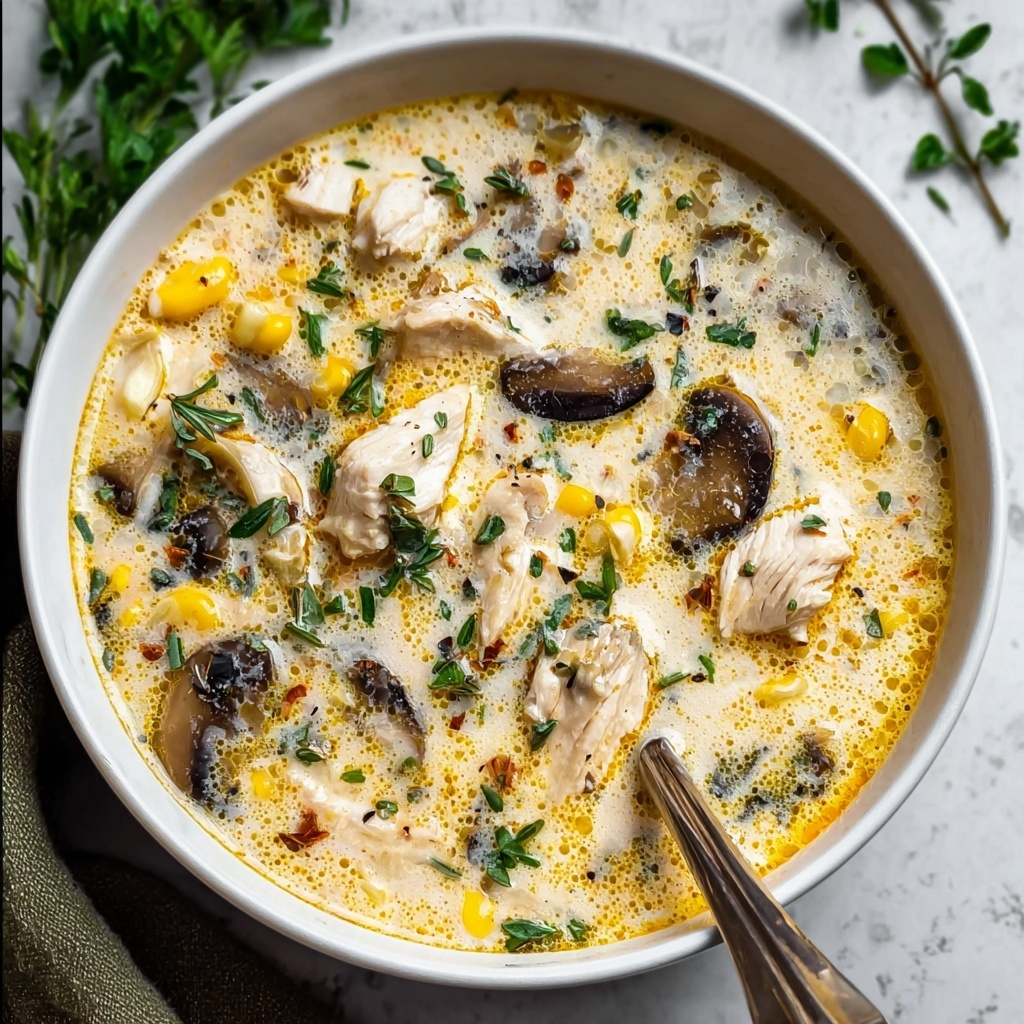 Low Carb Chicken Mushroom Soup for Cozy Nights In Recipe - Recipe Image