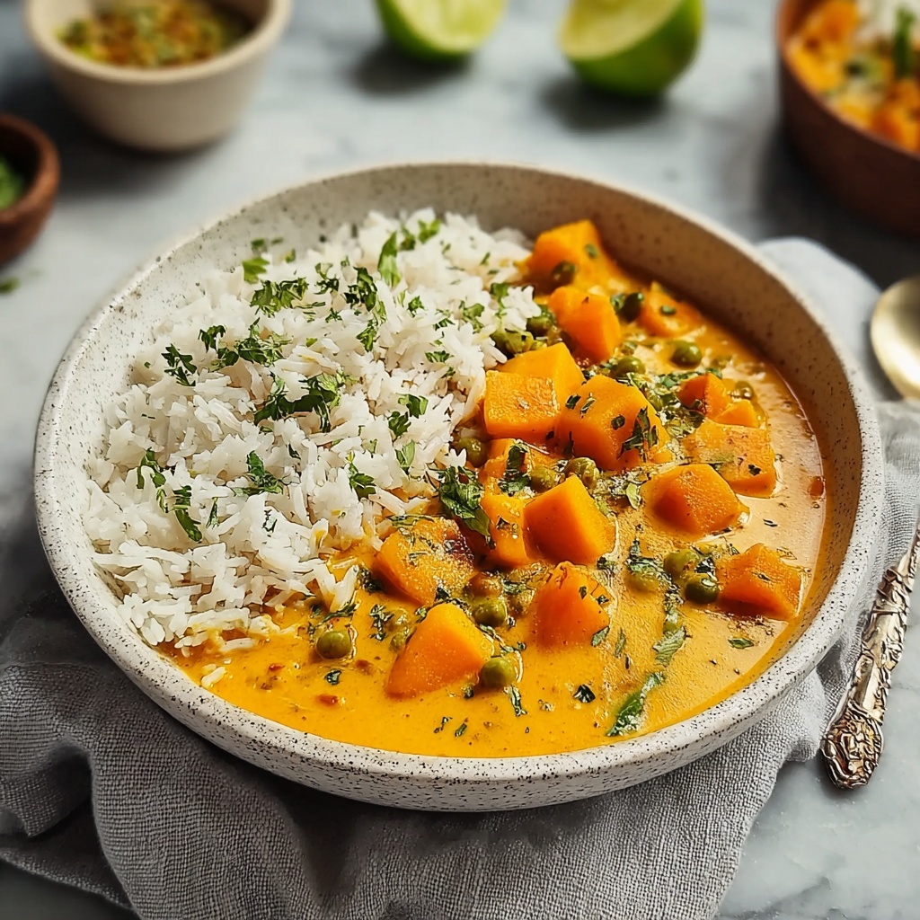 Creamy Pumpkin Chickpea Curry with Cozy Spices Recipe - Recipe Image