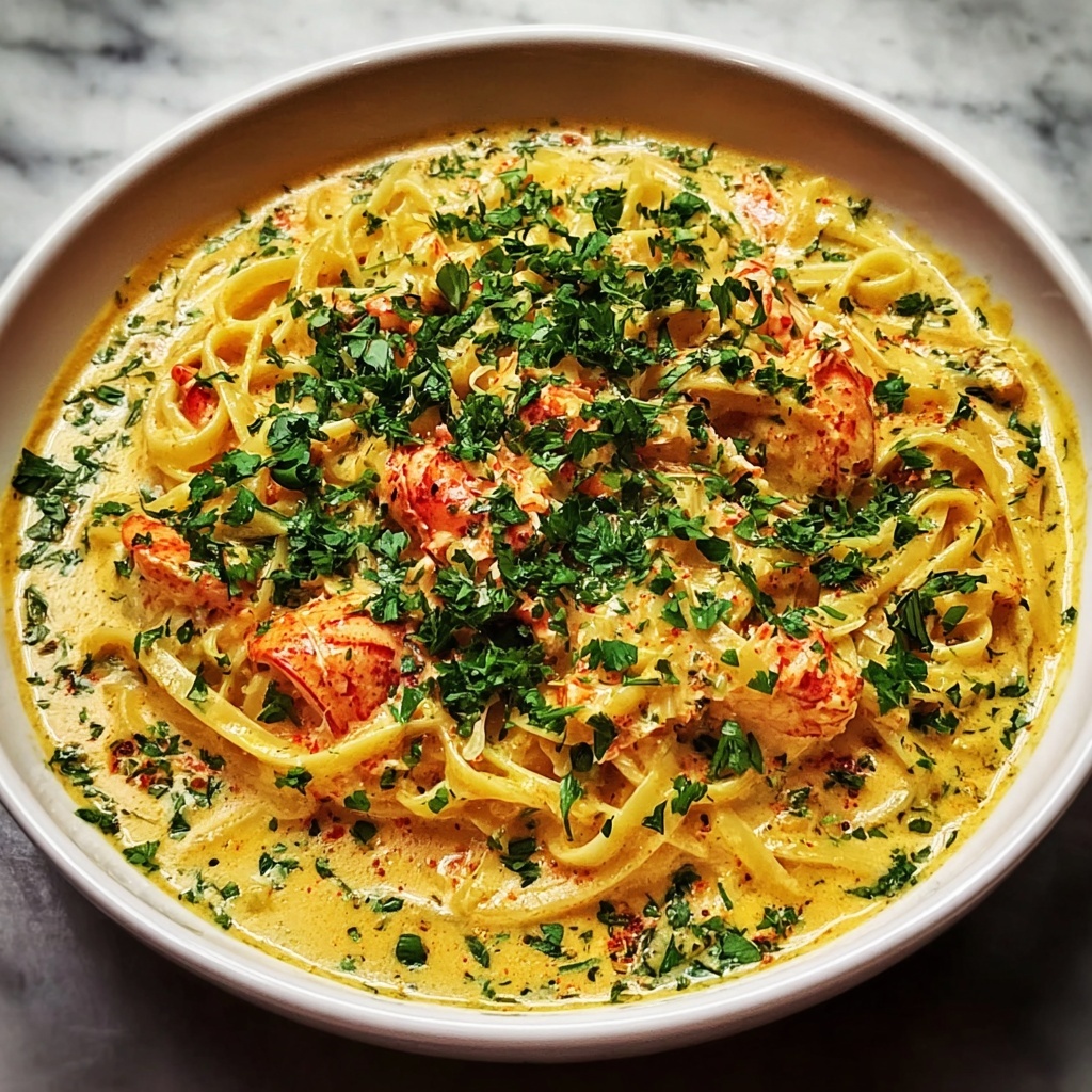 Creamy Lobster Curry Pasta Recipe - Recipe Image