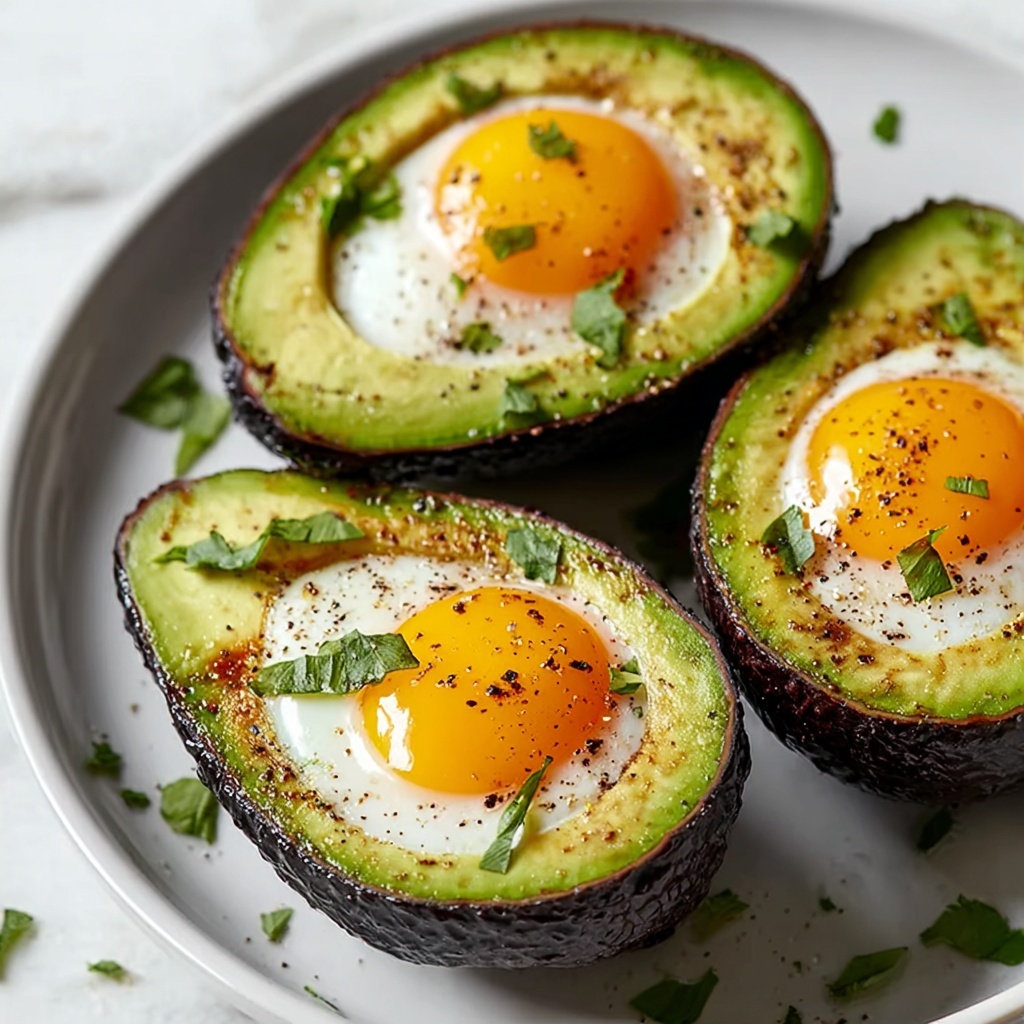 Keto Baked Egg Avocado Boats Recipe - Recipe Image