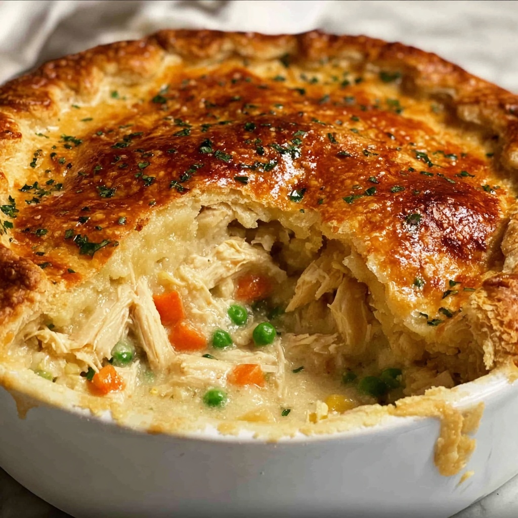 Delicious Chicken Pot Pie Casserole: 5 Comforting Servings Recipe - Recipe Image