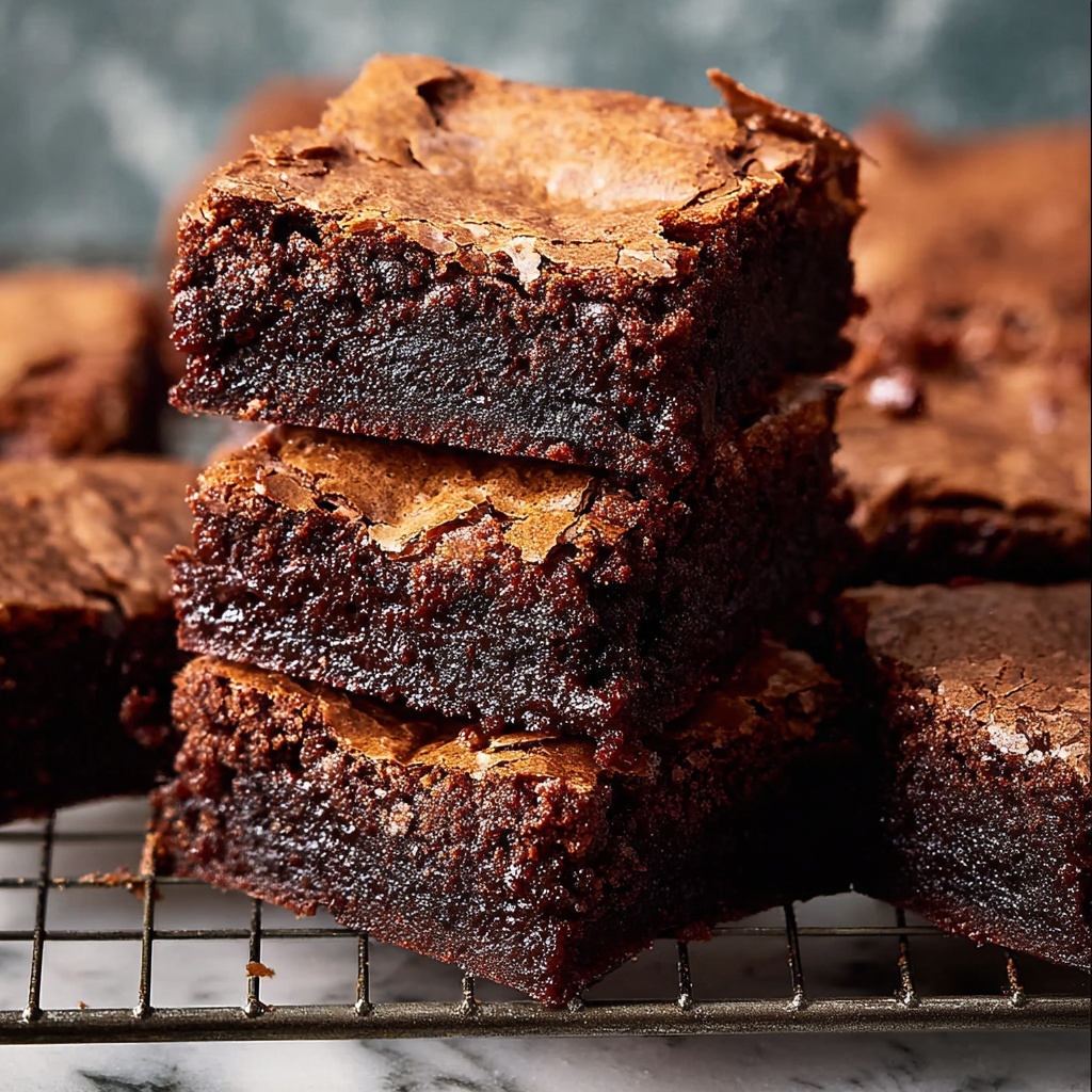 Rich and Decadent Easy Chocolate Brownies Recipe - Recipe Image