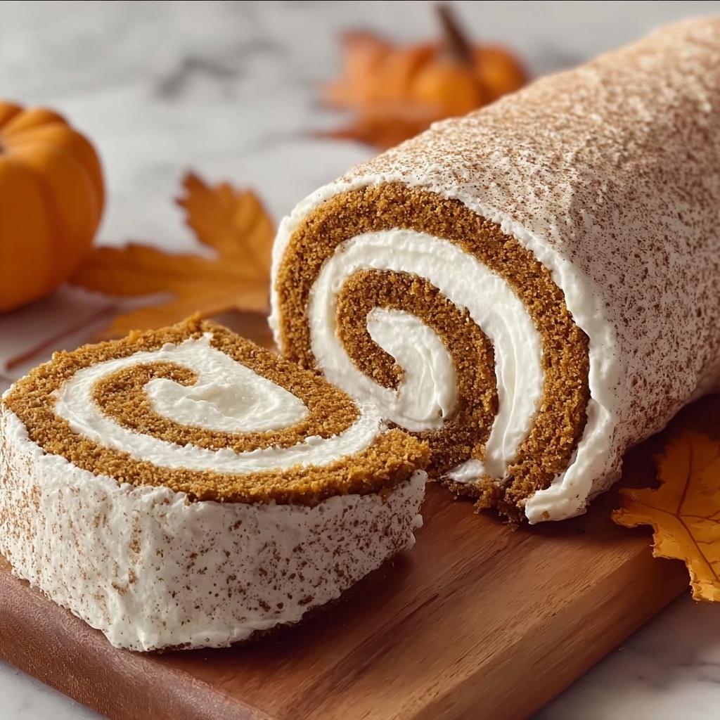Delicious Fall Pumpkin Spice Roll Cake Recipe - Recipe Image